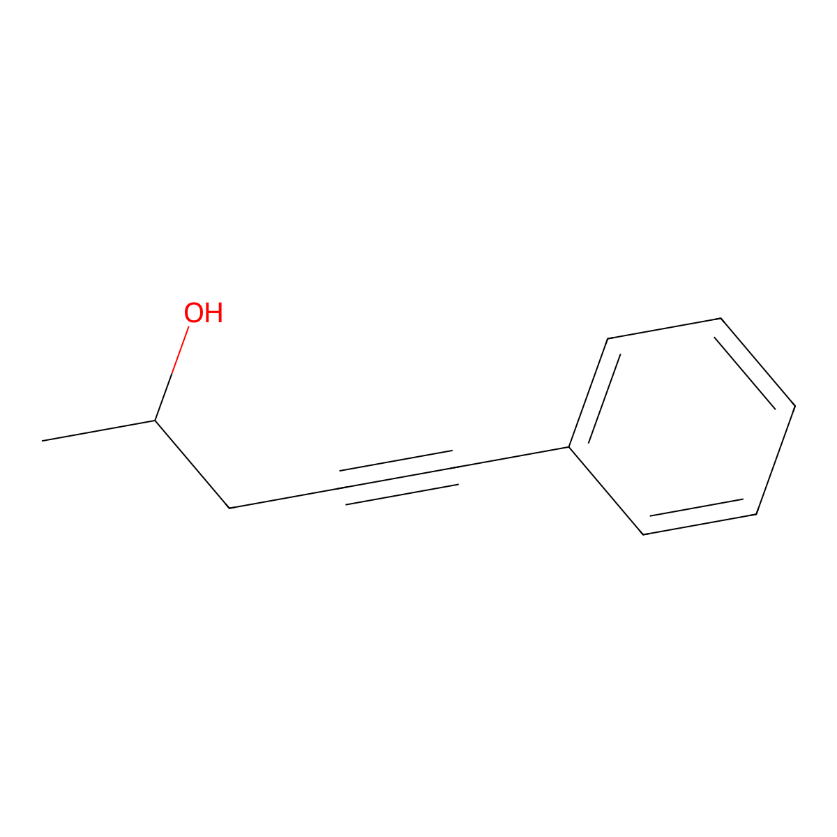 1-Phenyl-1-pentyn-4-ol molecular structure, CAS 16330-23-7
