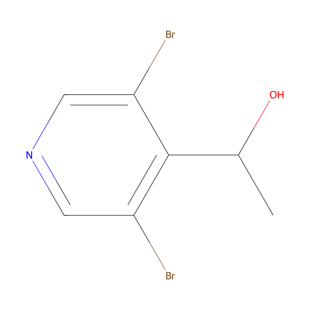 1-(3,5-Dibromopyridin-4-yl)ethanol molecular structure, CAS 1633013-61-2