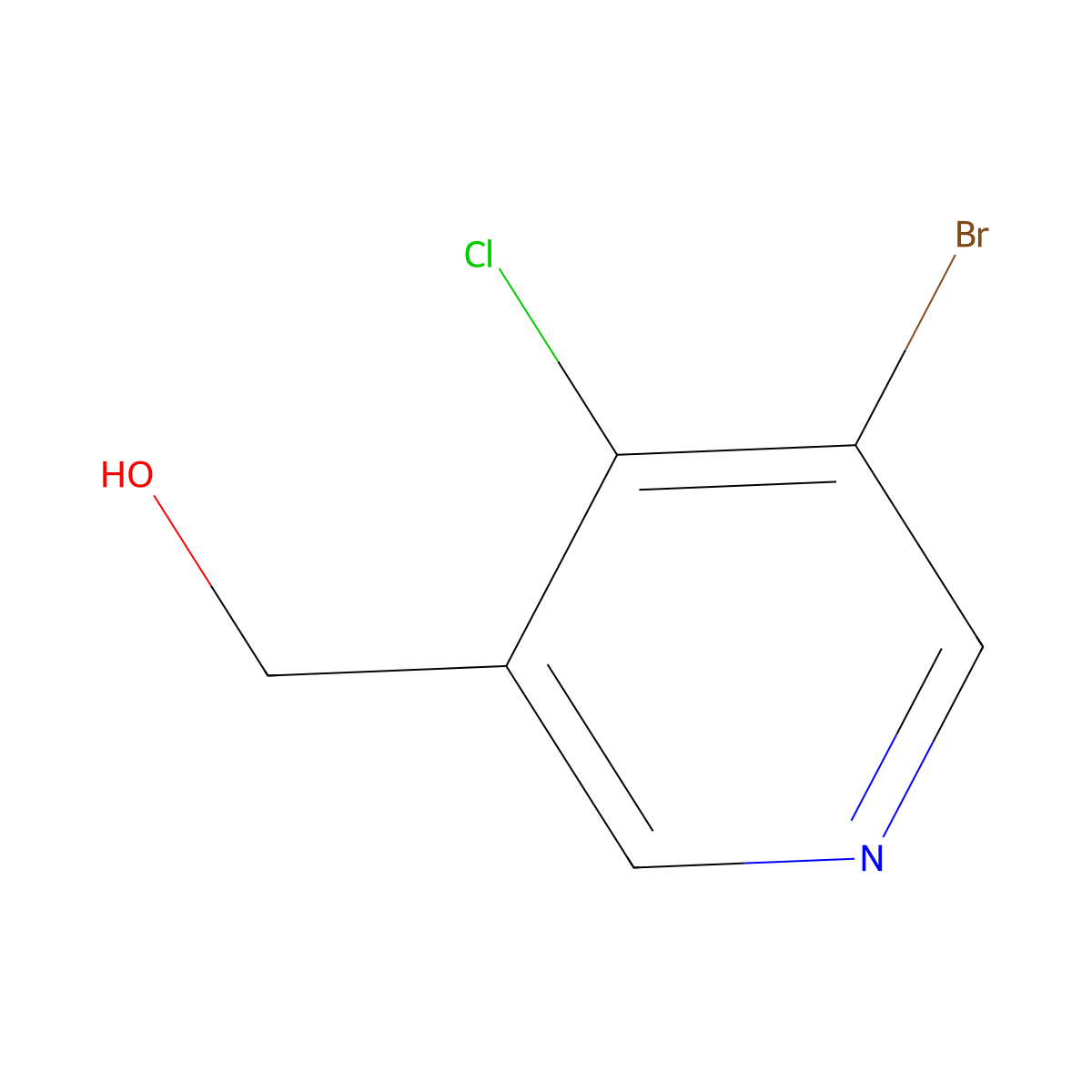 (5-Bromo-4-chloropyridin-3-yl)methanol molecular structure, CAS 1633014-12-6