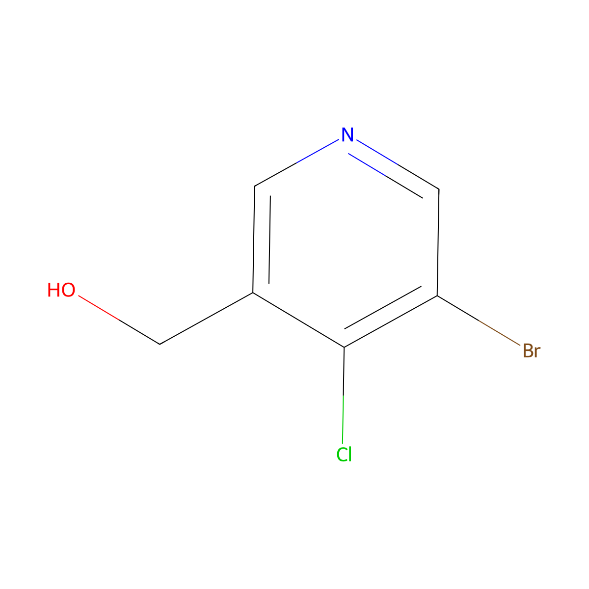 (5-Bromo-4-chloropyridin-3-yl)methanol molecular structure, CAS 1633014-12-6