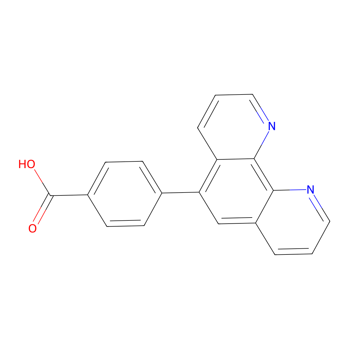 4-(1,10-Phenanthrolin-5-yl)benzoic acid molecular structure, CAS 1633017-90-9