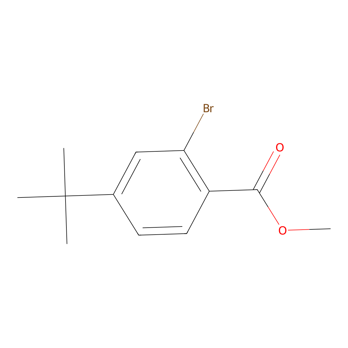 Methyl 2-bromo-4-(tert-butyl)benzoate molecular structure, CAS 1633023-27-4