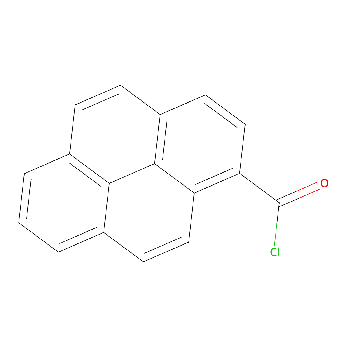 1-Pyrenecarbonyl chloride molecular structure, CAS 16331-58-1