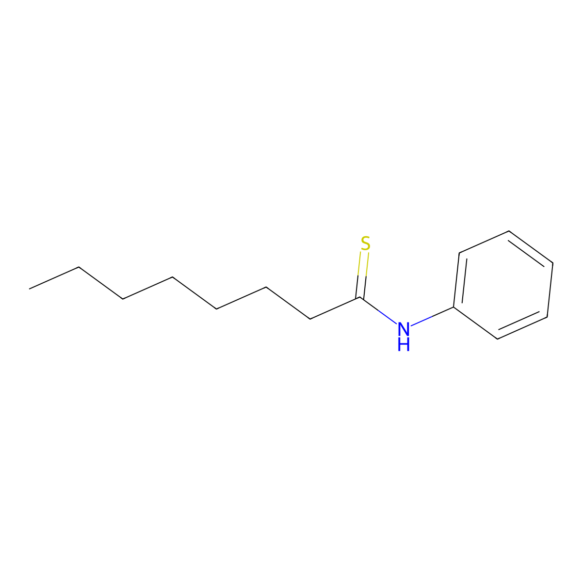 N-phenyloctanethioamide molecular structure, CAS 163313-57-3