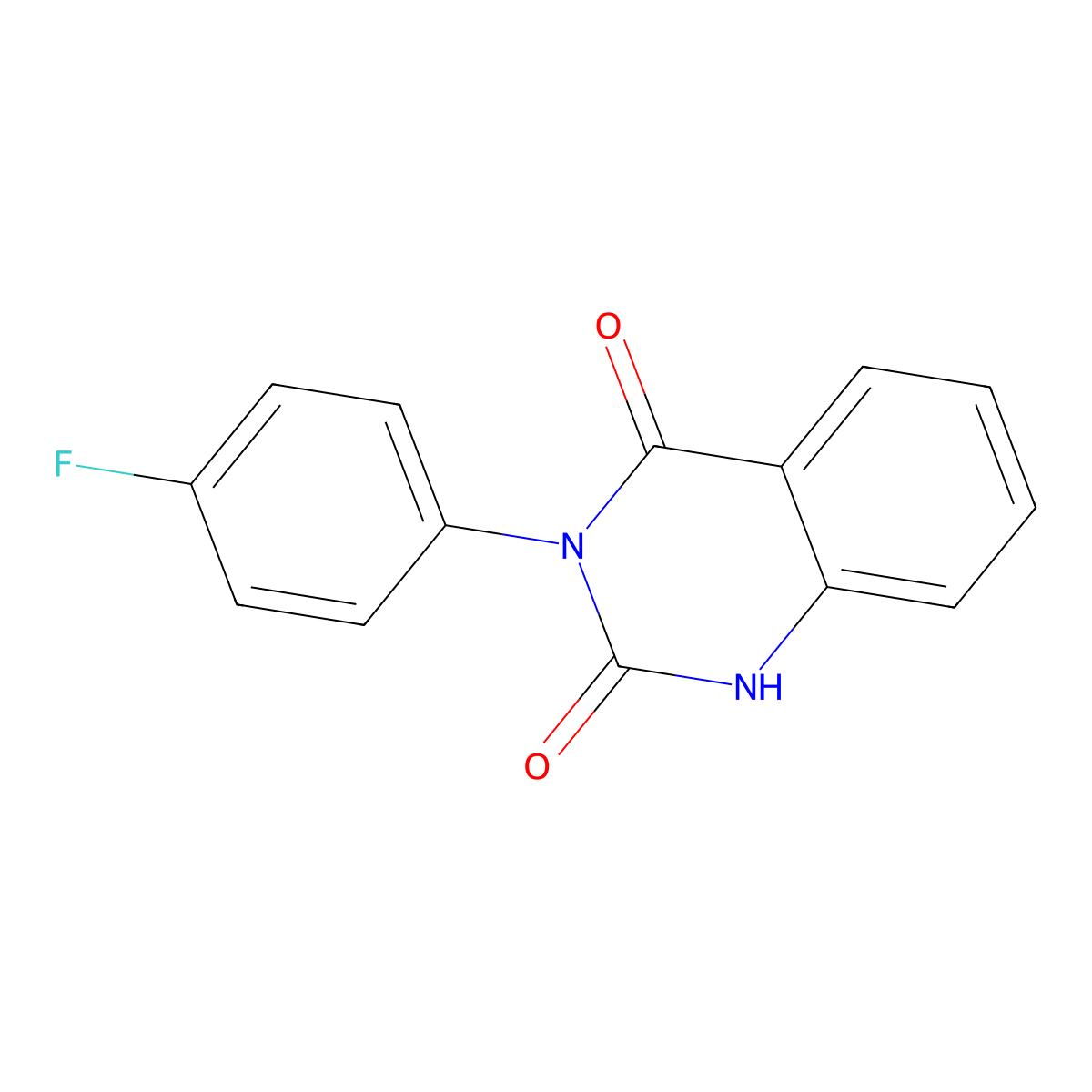 3-(4-fluorophenyl)-1H-quinazoline-2,4-dione molecular structure, CAS 16332-89-1