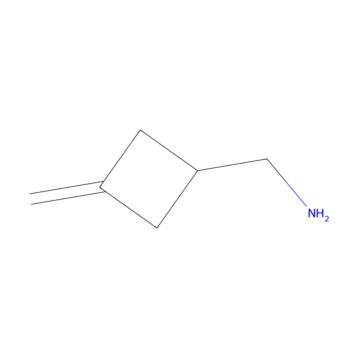 (3-Methylenecyclobutyl)methylamine molecular structure, CAS 16333-93-0