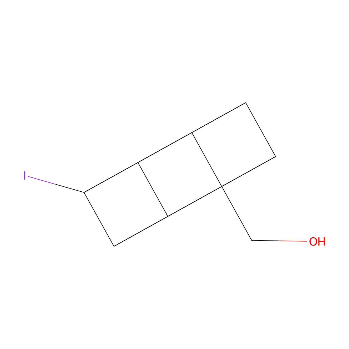 (4-Iodocuban-1-yl)methanol molecular structure, CAS 163332-87-4