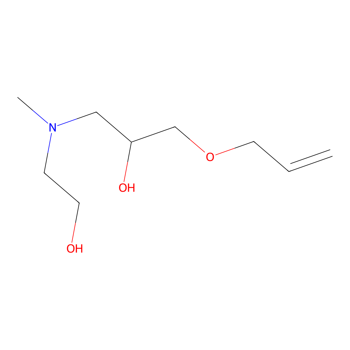 1-Allyloxy-3-[(2-hydroxy-ethyl)-methyl-amino]-propan-2-ol molecular structure, CAS 163340-08-7