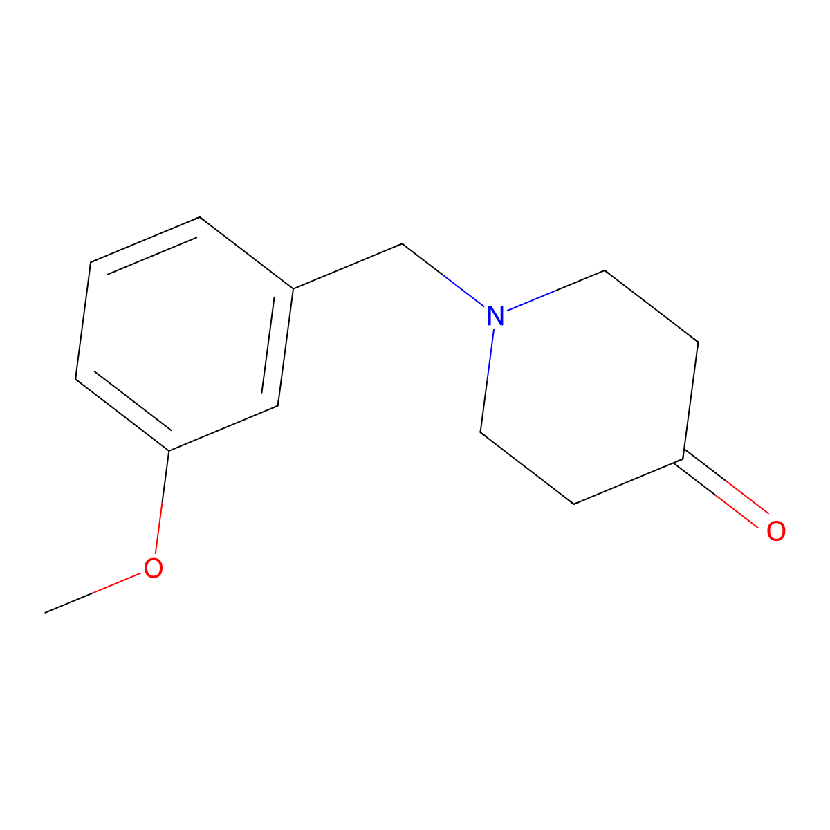 1-[(3-Methoxyphenyl)methyl]piperidin-4-one molecular structure, CAS 163341-33-1