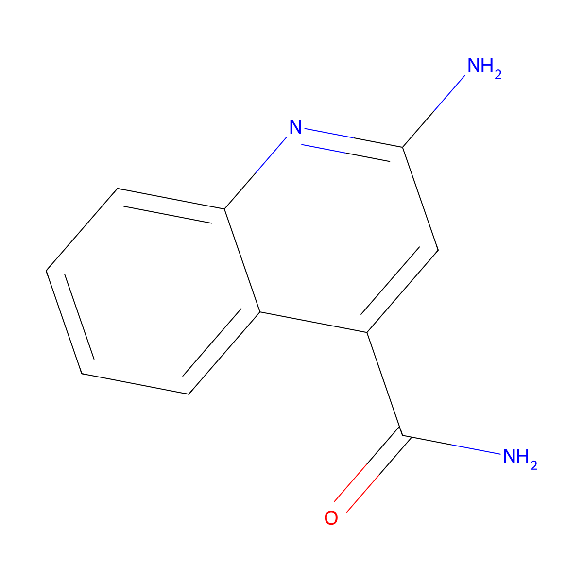 2-Aminoquinoline-4-carboxamide molecular structure, CAS 16335-07-2