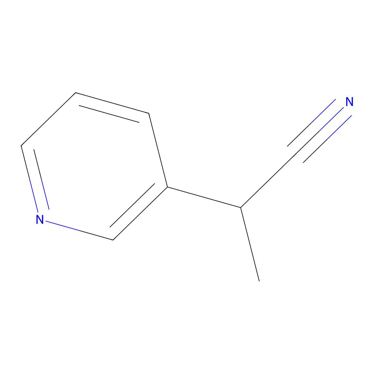 2-(Pyridin-3-yl)propanenitrile molecular structure, CAS 163359-11-3