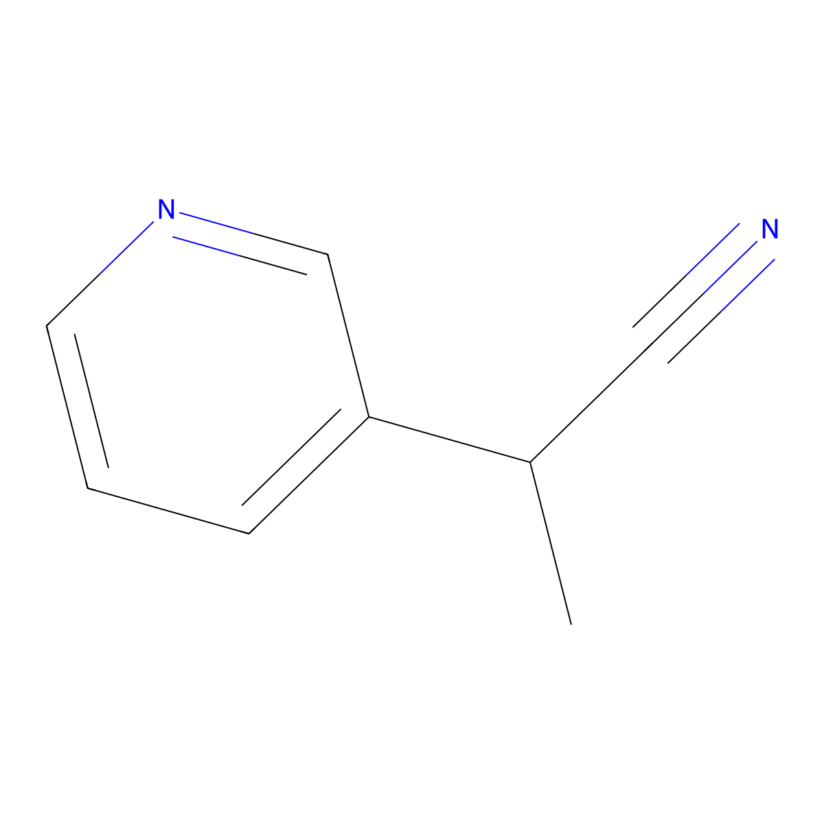 2-(Pyridin-3-yl)propanenitrile molecular structure, CAS 163359-11-3