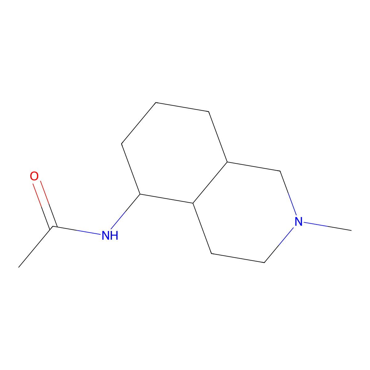 N-(2-Methyldecahydroisoquinolin-5-yl)ethanimidic acid molecular structure, CAS 16336-24-6