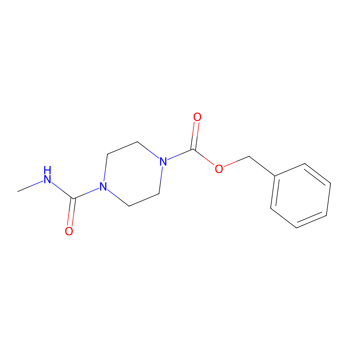 Benzyl 4-(methylcarbamoyl)piperazine-1-carboxylate molecular structure, CAS 163361-24-8