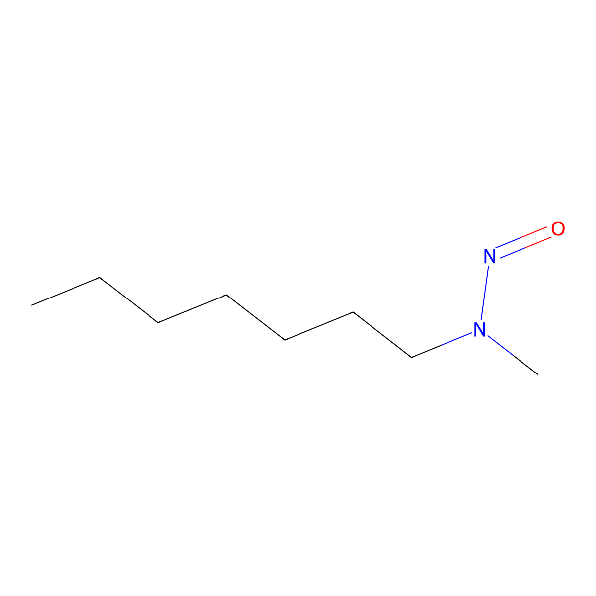 N-Methyl-N-nitroso-1-heptanamine molecular structure, CAS 16338-99-1