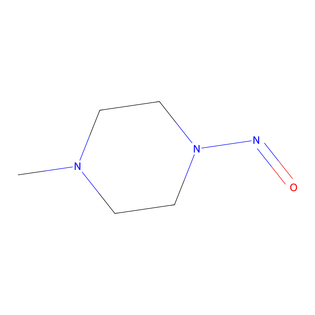 1-Methyl-4-nitrosopiperazine molecular structure, CAS 16339-07-4
