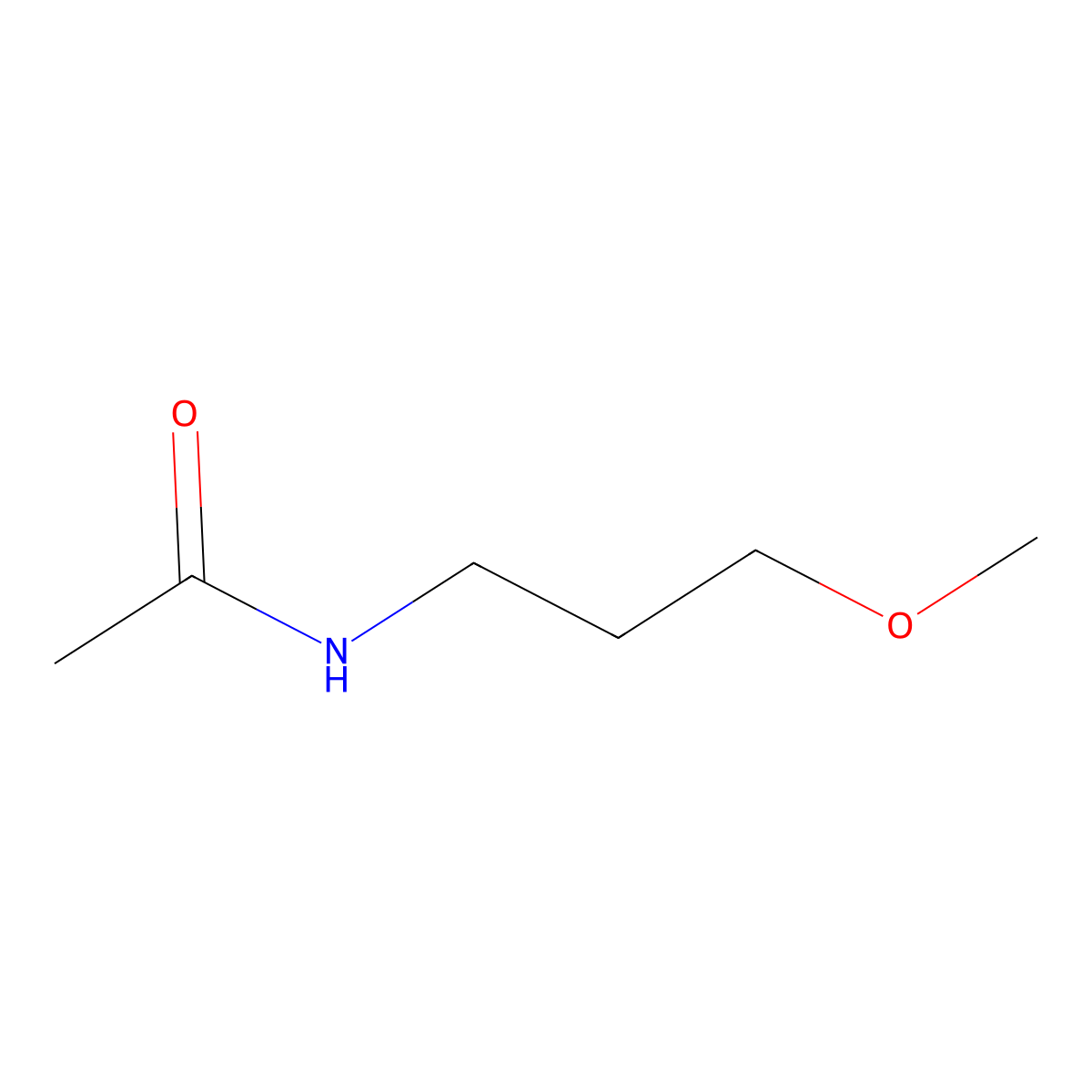 N-(3-methoxypropyl)acetamide molecular structure, CAS 16339-54-1