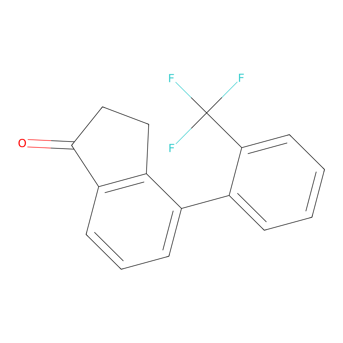 4-[2-(Trifluoromethyl)phenyl]-2,3-dihydroinden-1-one molecular structure, CAS 1633930-04-7