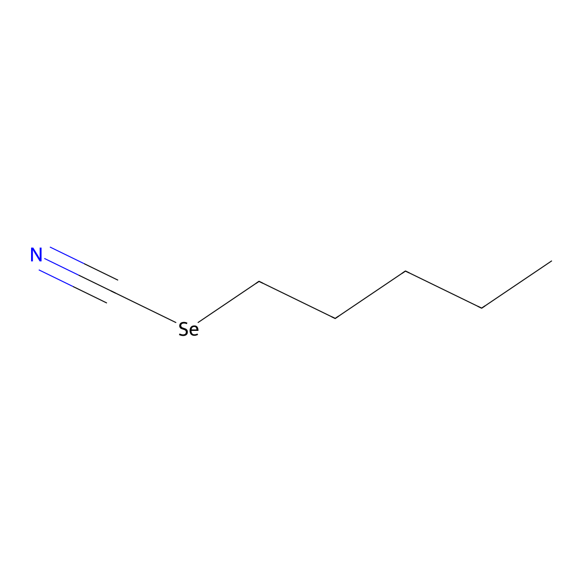 Pentyl selenocyanate molecular structure, CAS 163398-03-6