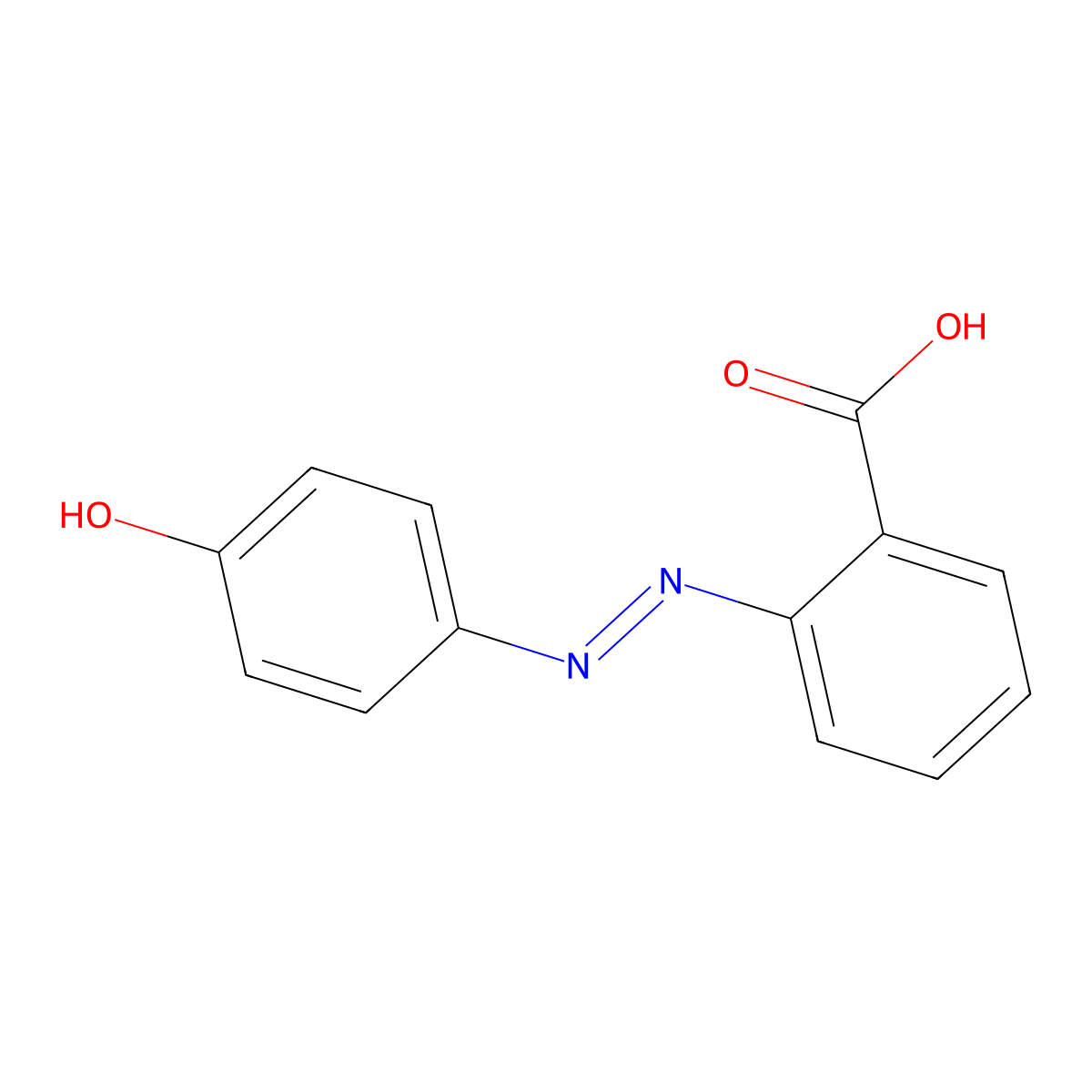 2-(4-Hydroxyphenylazo)benzoic acid molecular structure, CAS 1634-82-8