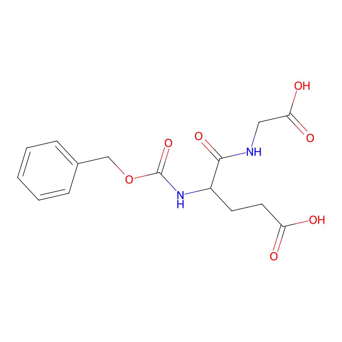 Z-Glu-Gly-OH molecular structure, CAS 1634-89-5