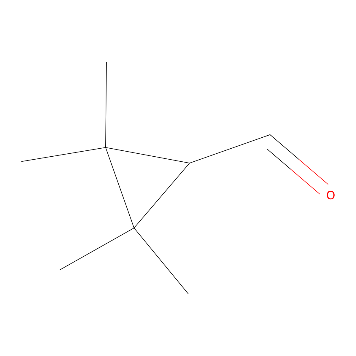 2,2,3,3-Tetramethylcyclopropane-1-carbaldehyde molecular structure, CAS 16340-68-4