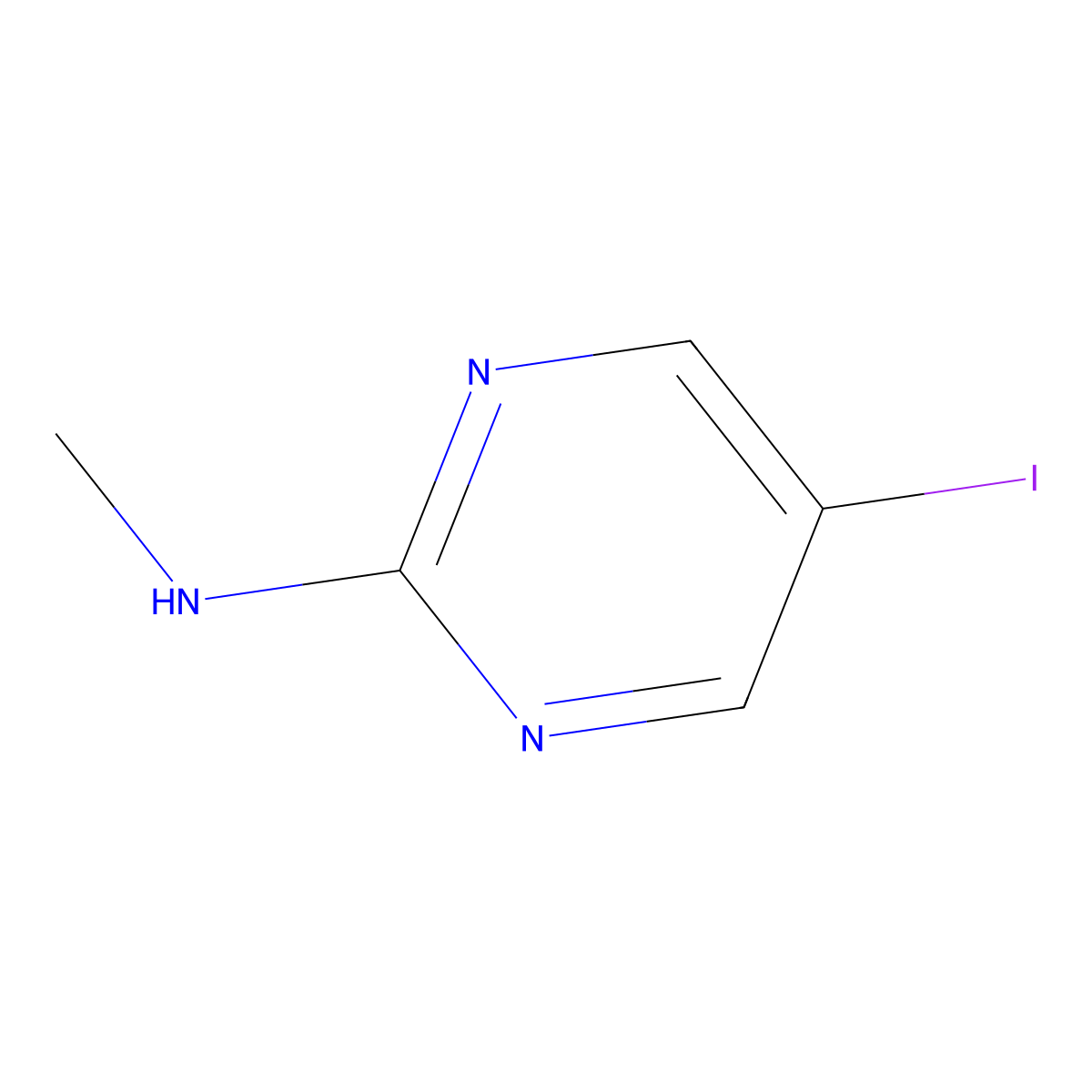 5-Iodo-N-methylpyrimidin-2-amine molecular structure, CAS 16341-50-7