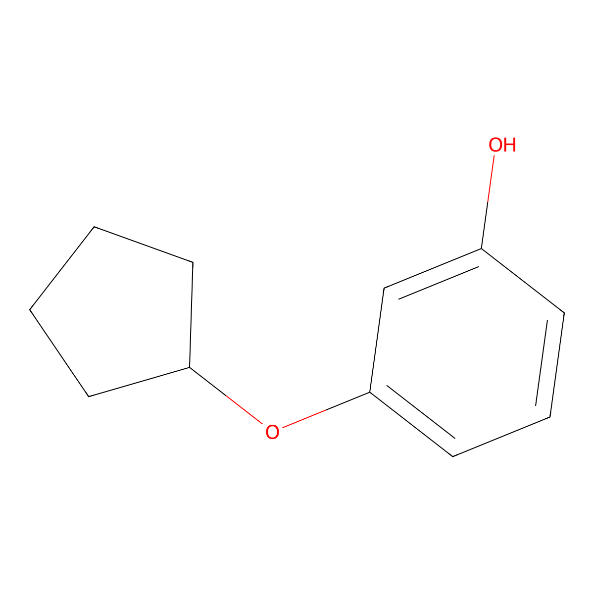 3-(Cyclopentyloxy)phenol molecular structure, CAS 163419-05-4