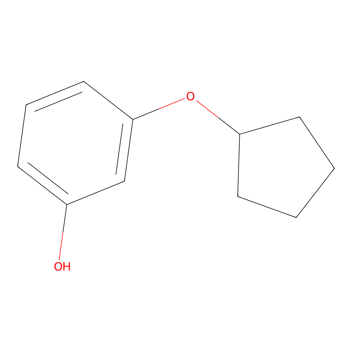 3-(Cyclopentyloxy)phenol molecular structure, CAS 163419-05-4