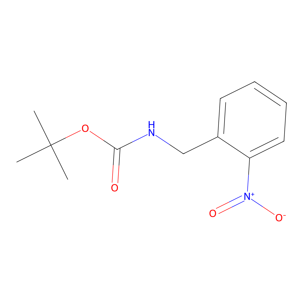 tert-Butyl 2-nitrobenzylcarbamate molecular structure, CAS 163423-99-2