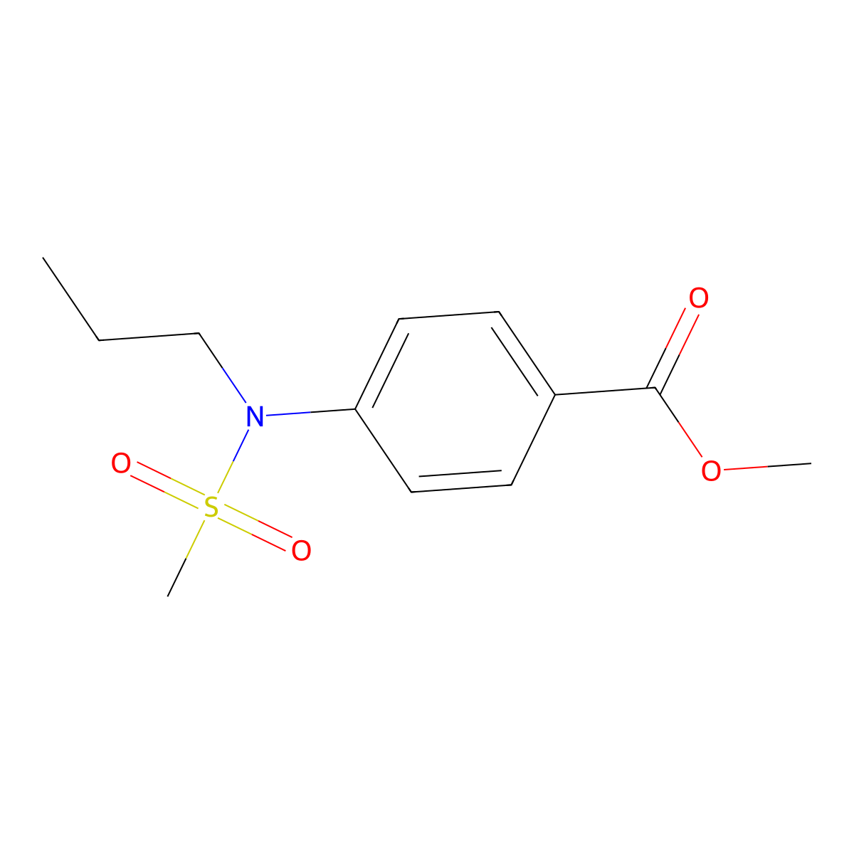Methyl 4-(N-propylmethanesulfonamido)benzoate molecular structure, CAS 163430-69-1