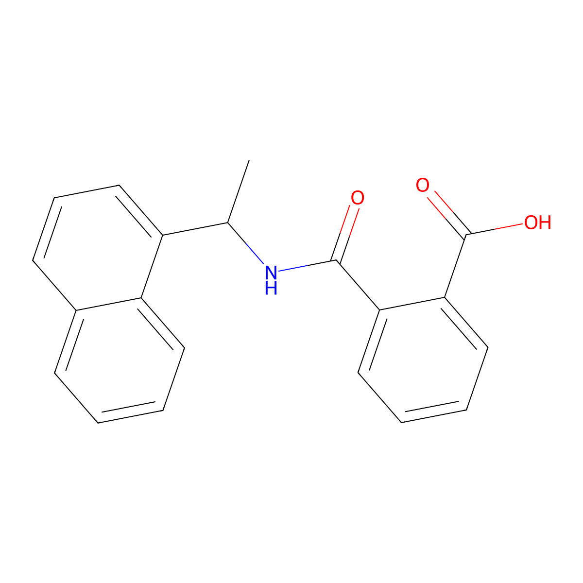 (R)-(-)-N-[1-(1-Naphthyl)ethyl]phthalamic acid molecular structure, CAS 163438-05-9