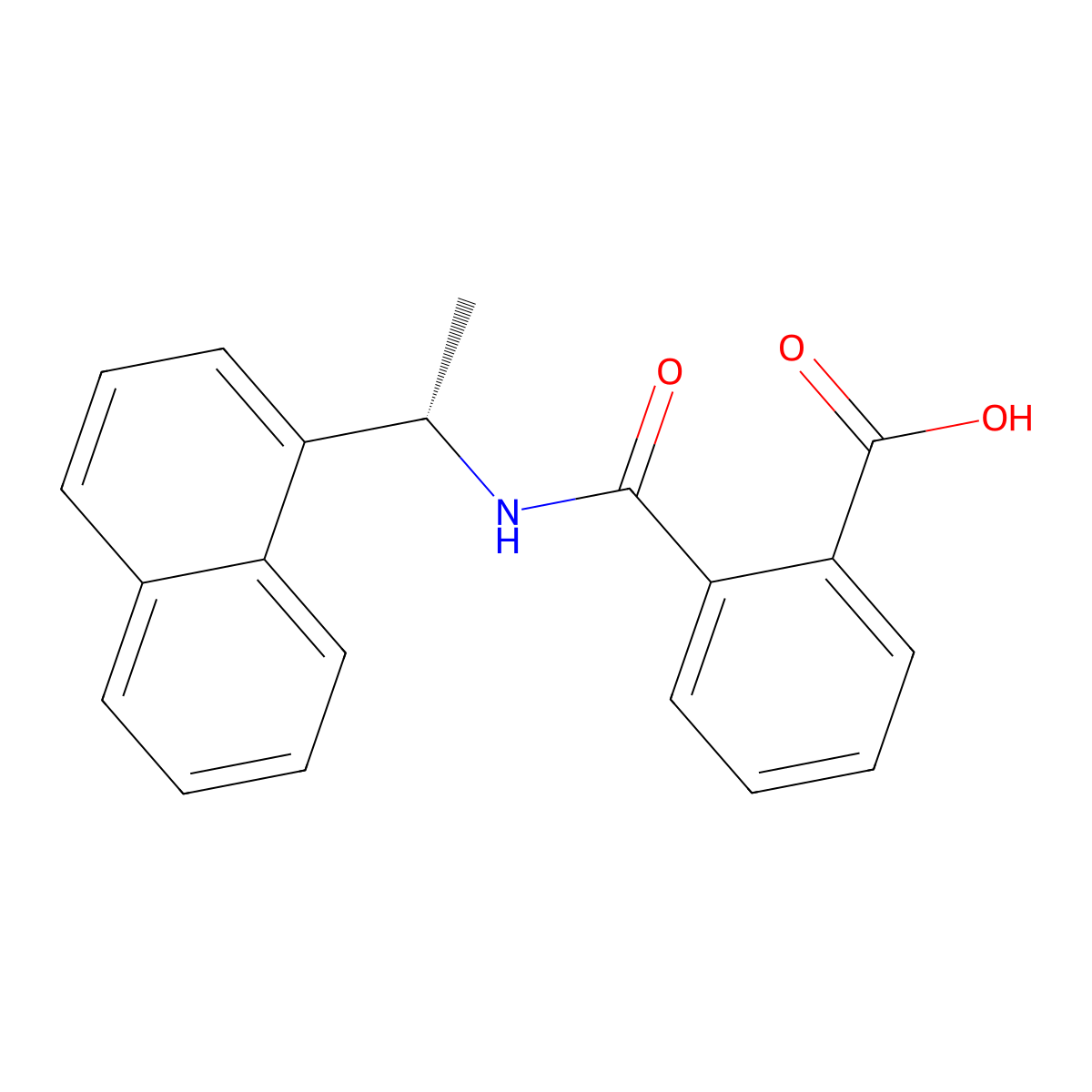 (S)-(+)-N-(1-(1-Naphthyl)ethyl)phthalamic acid molecular structure, CAS 163438-06-0
