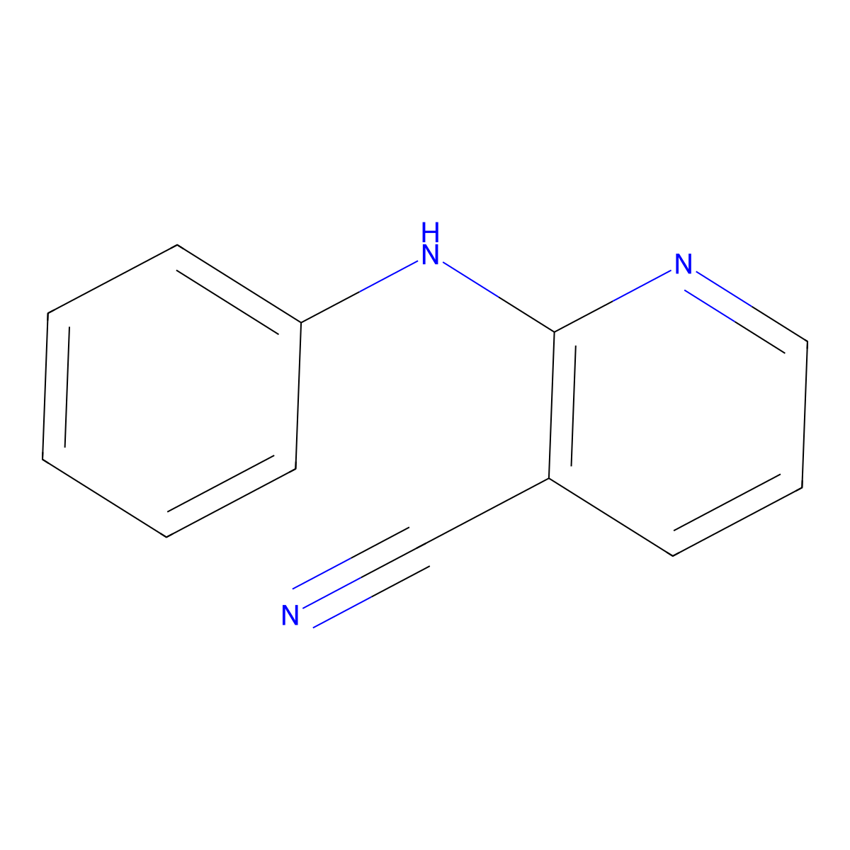 2-(Phenylamino)pyridine-3-carbonitrile molecular structure, CAS 16344-18-6