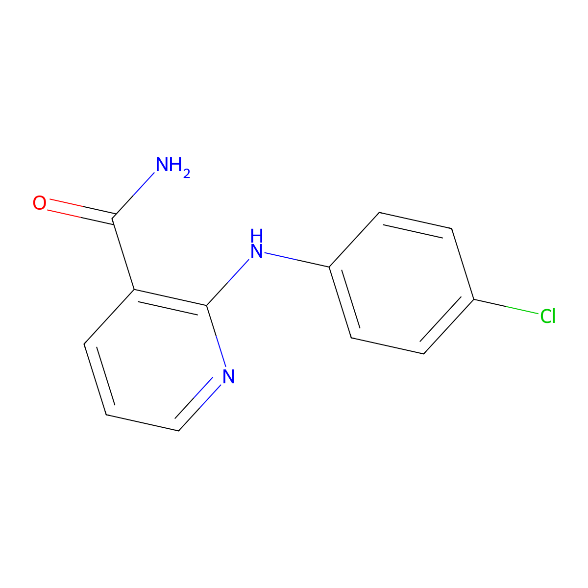 2-(4-Chloroanilino)nicotinamide molecular structure, CAS 16344-21-1