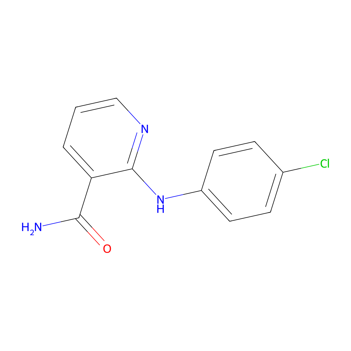 2-(4-Chloroanilino)nicotinamide molecular structure, CAS 16344-21-1