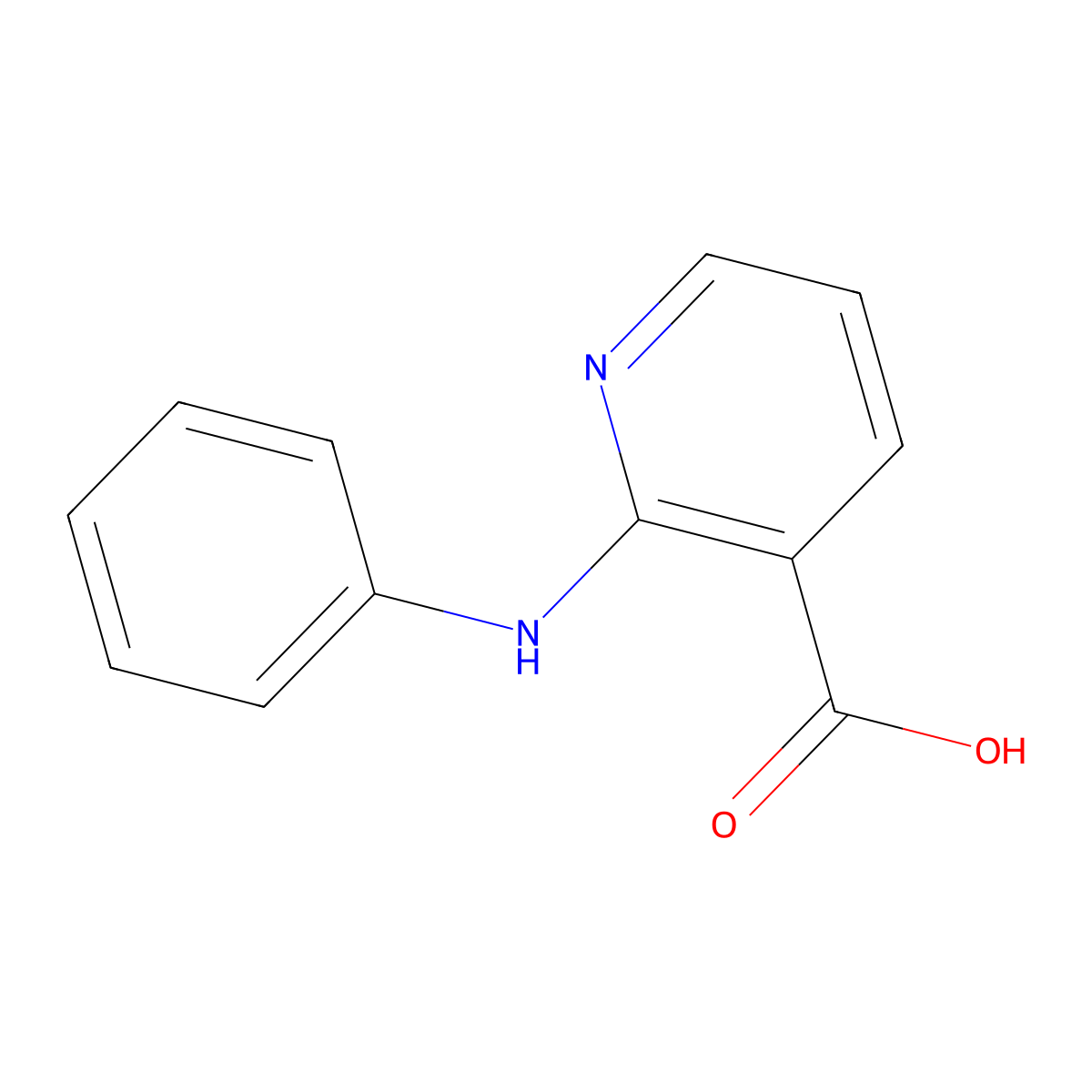 2-Anilinonicotinic acid molecular structure, CAS 16344-24-4