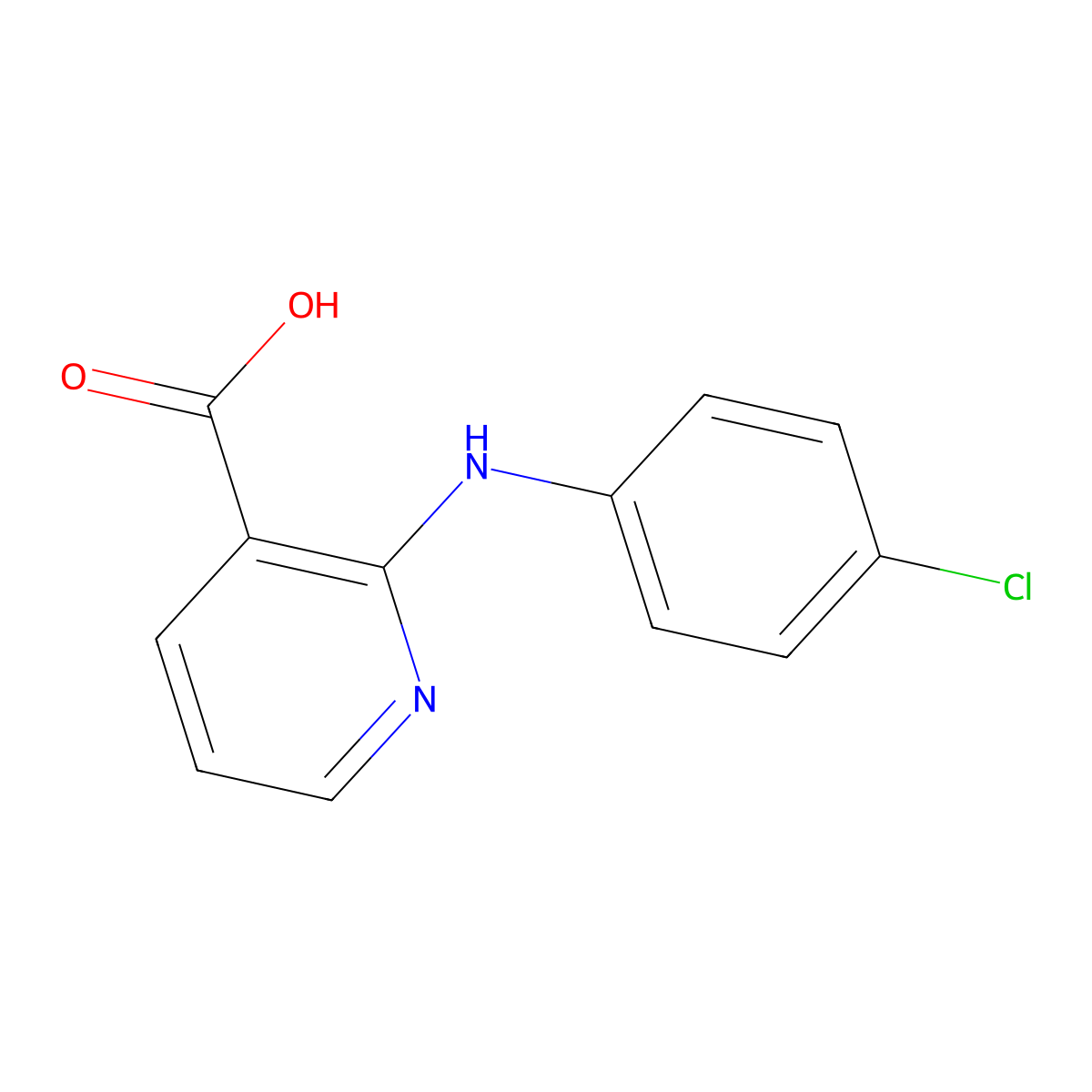 2-(4-Chloro-phenylamino)-nicotinic acid molecular structure, CAS 16344-26-6