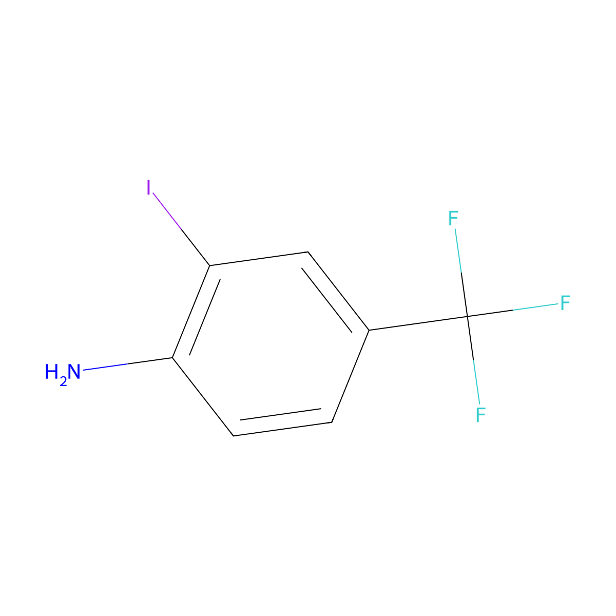2-Iodo-4-(trifluoromethyl)aniline molecular structure, CAS 163444-17-5
