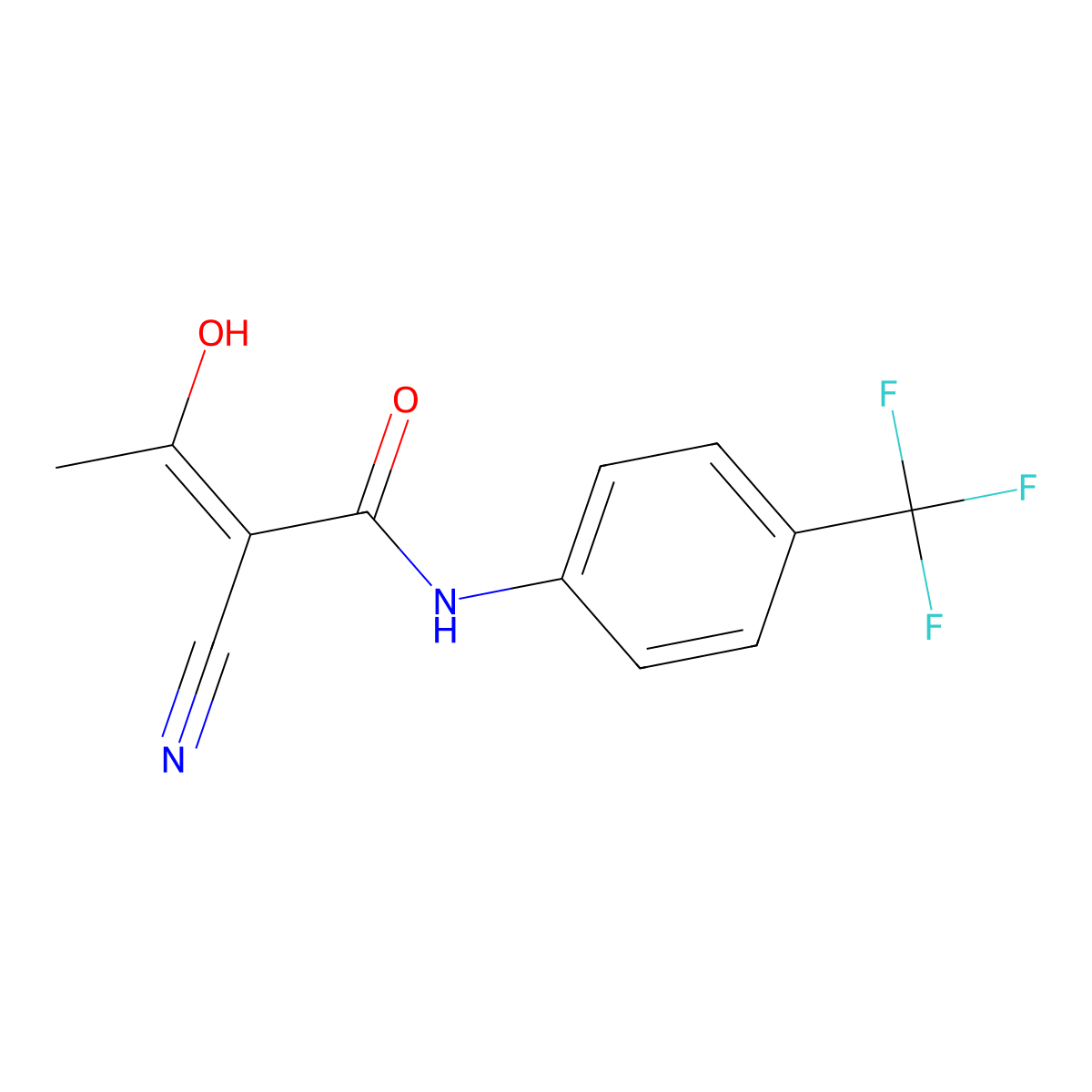 Teriflunomide molecular structure, CAS 163451-81-8