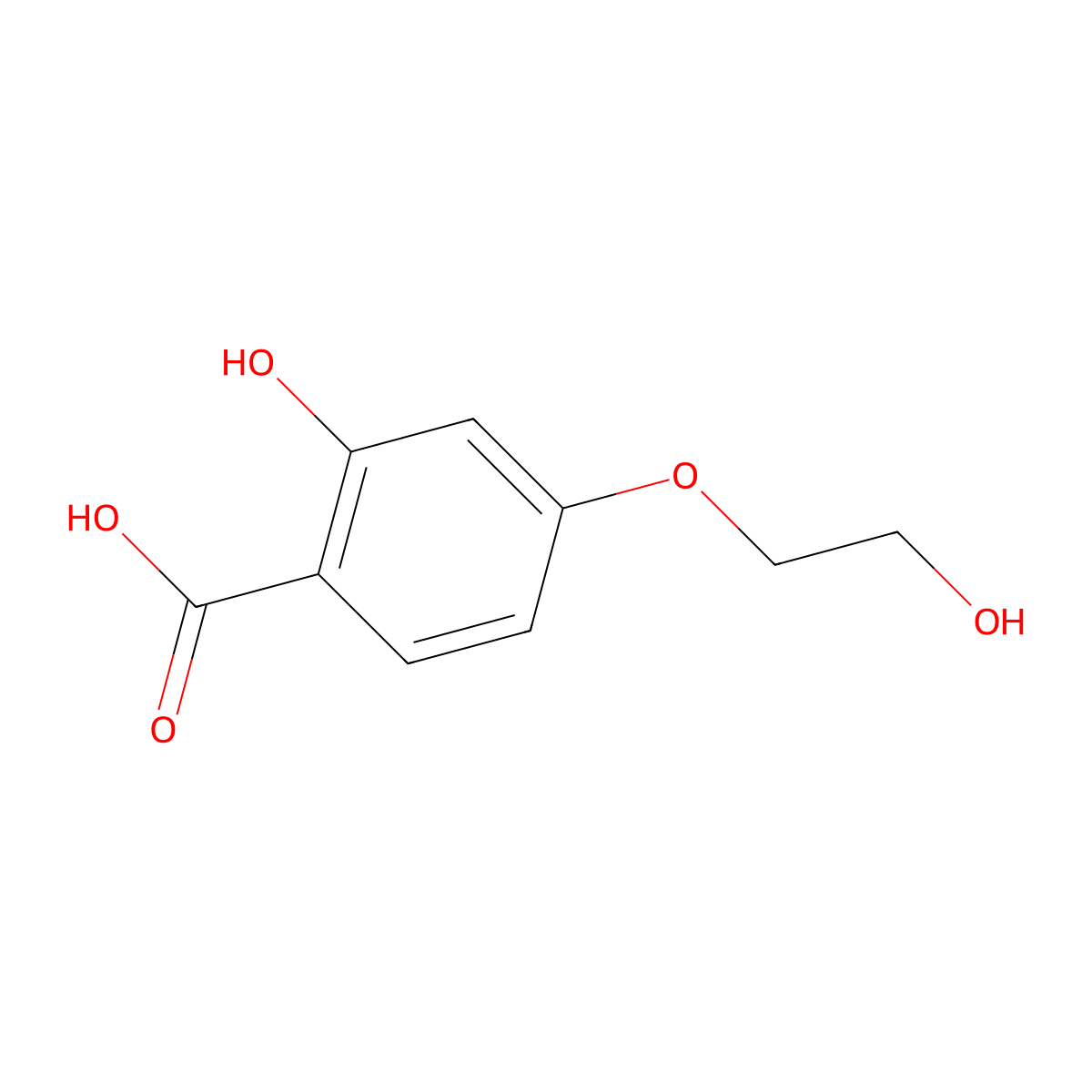 4-(2-Hydroxyethoxy)salicylic Acid molecular structure, CAS 163451-82-9