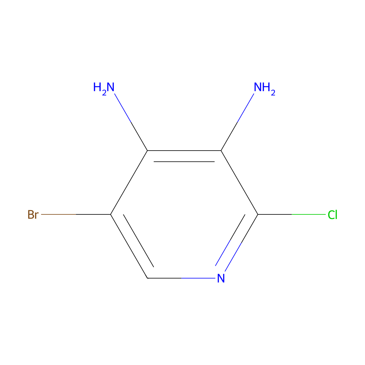 5-Bromo-2-chloro-3,4-diamino-pyridine molecular structure, CAS 163452-78-6