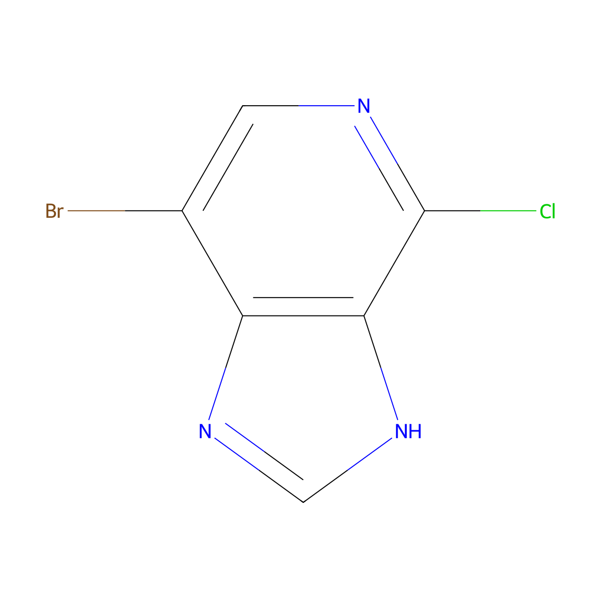 7-Bromo-4-chloro-1H-imidazo[4,5-c]pyridine molecular structure, CAS 163452-79-7