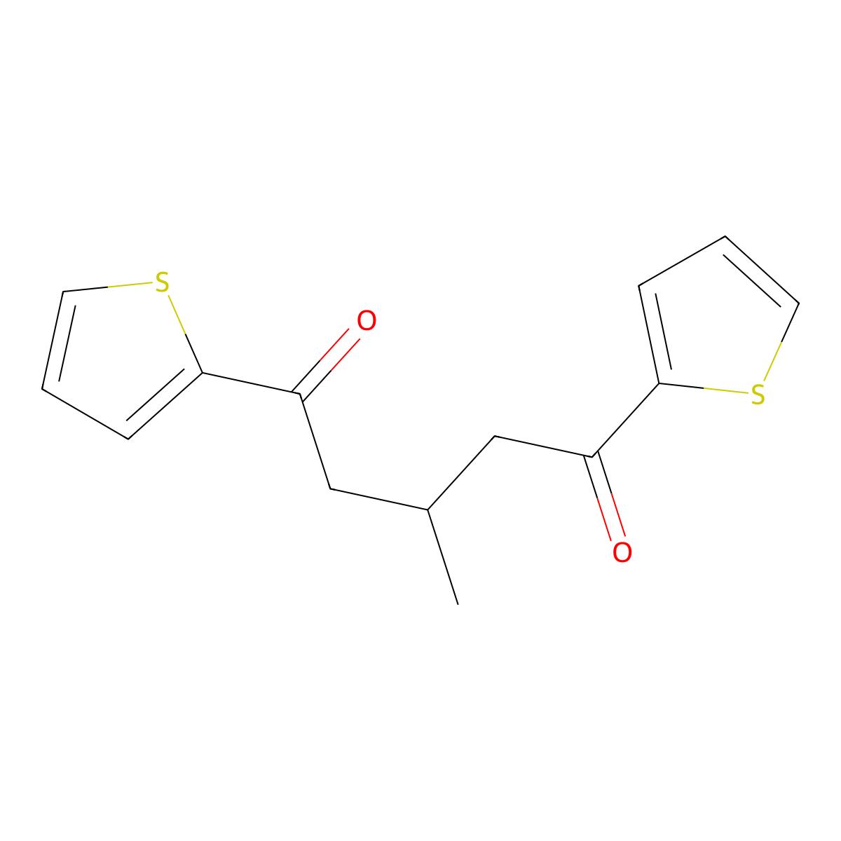 3-Methyl-1,5-dithiophen-2-ylpentane-1,5-dione molecular structure, CAS 163455-20-7