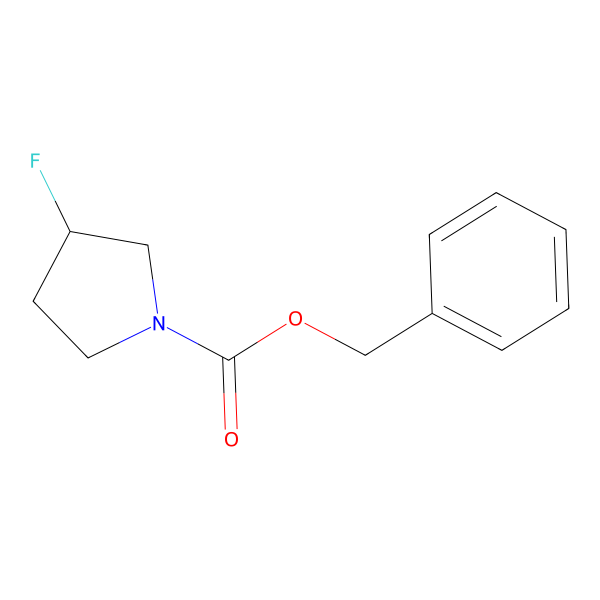 Benzyl (3r)-3-fluoropyrrolidine-1-carboxylate molecular structure, CAS 163457-21-4
