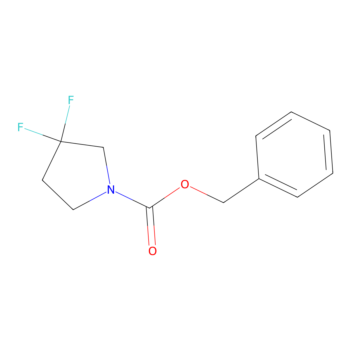 Benzyl 3,3-difluoropyrrolidine-1-carboxylate molecular structure, CAS 163457-22-5