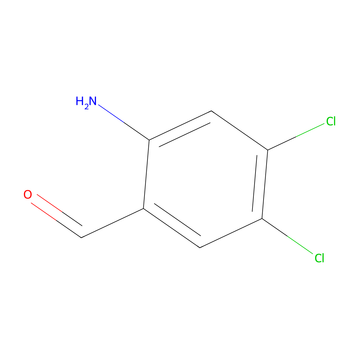 2-Amino-4,5-dichlorobenzaldehyde molecular structure, CAS 163458-94-4