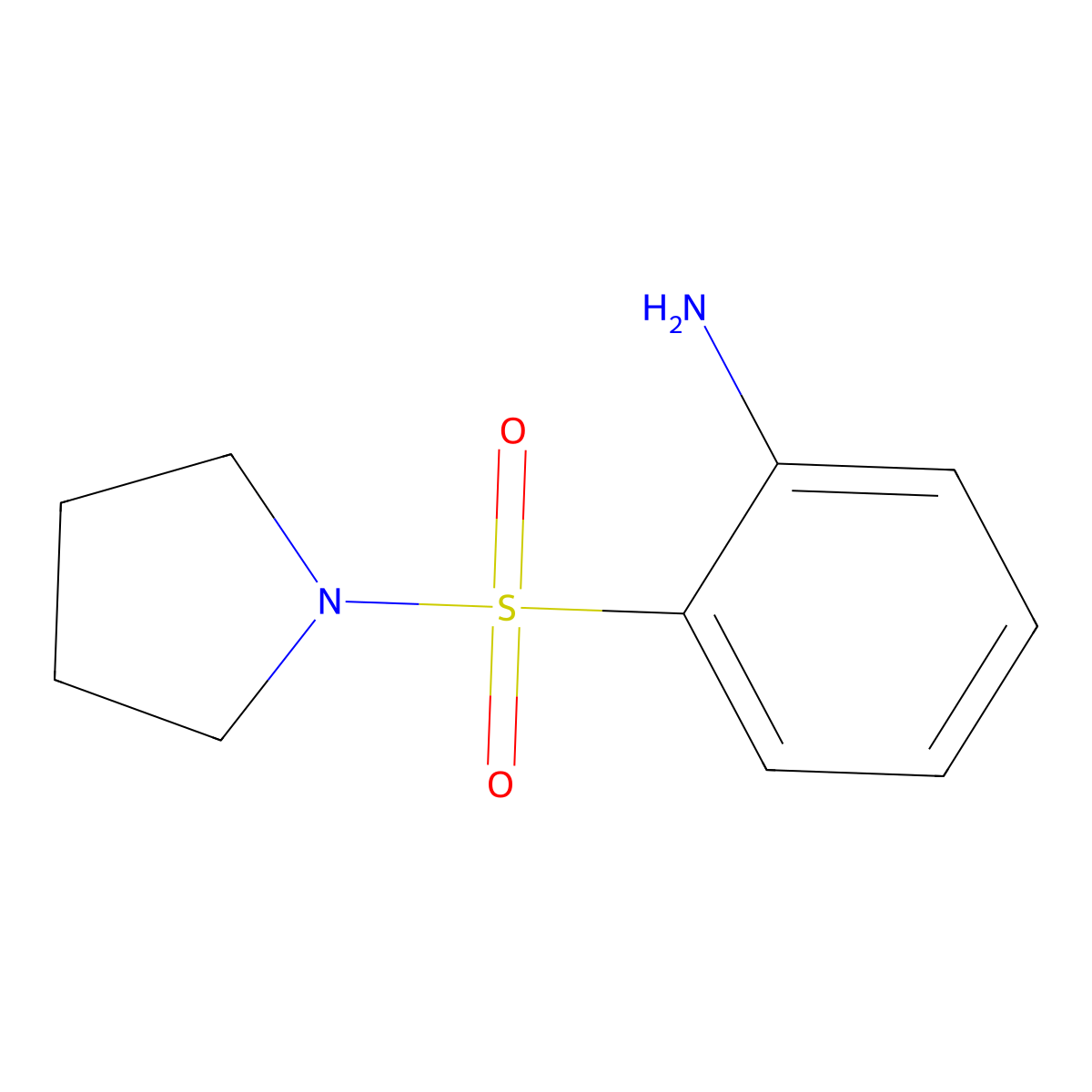 1-[(2-Aminophenyl)sulfonyl]pyrrolidine molecular structure, CAS 163460-75-1
