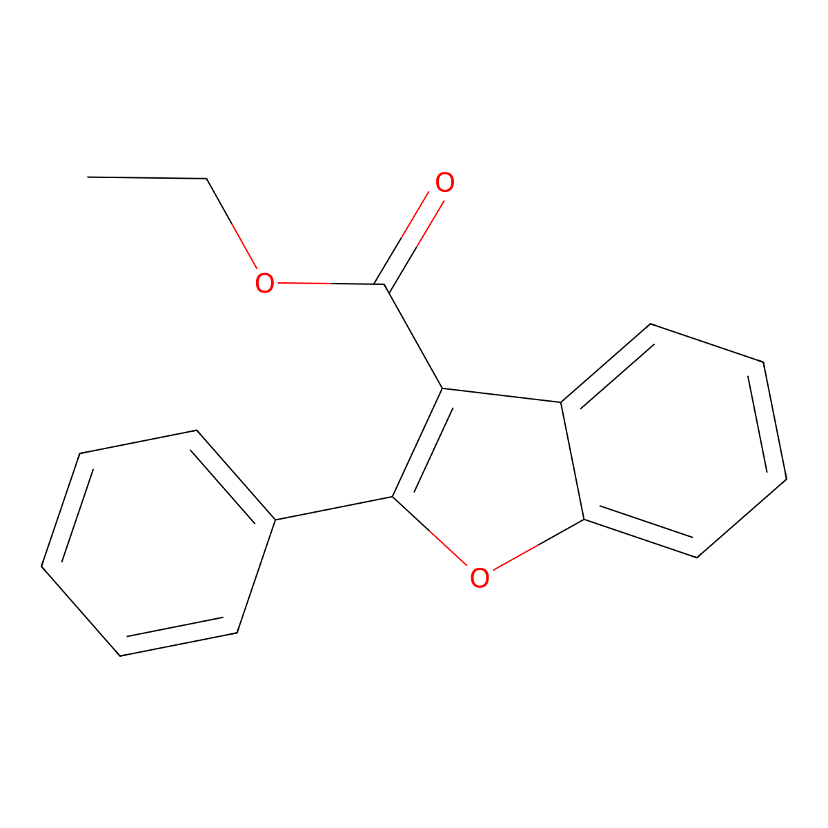 Ethyl 2-phenylbenzofuran-3-carboxylate molecular structure, CAS 163463-67-0