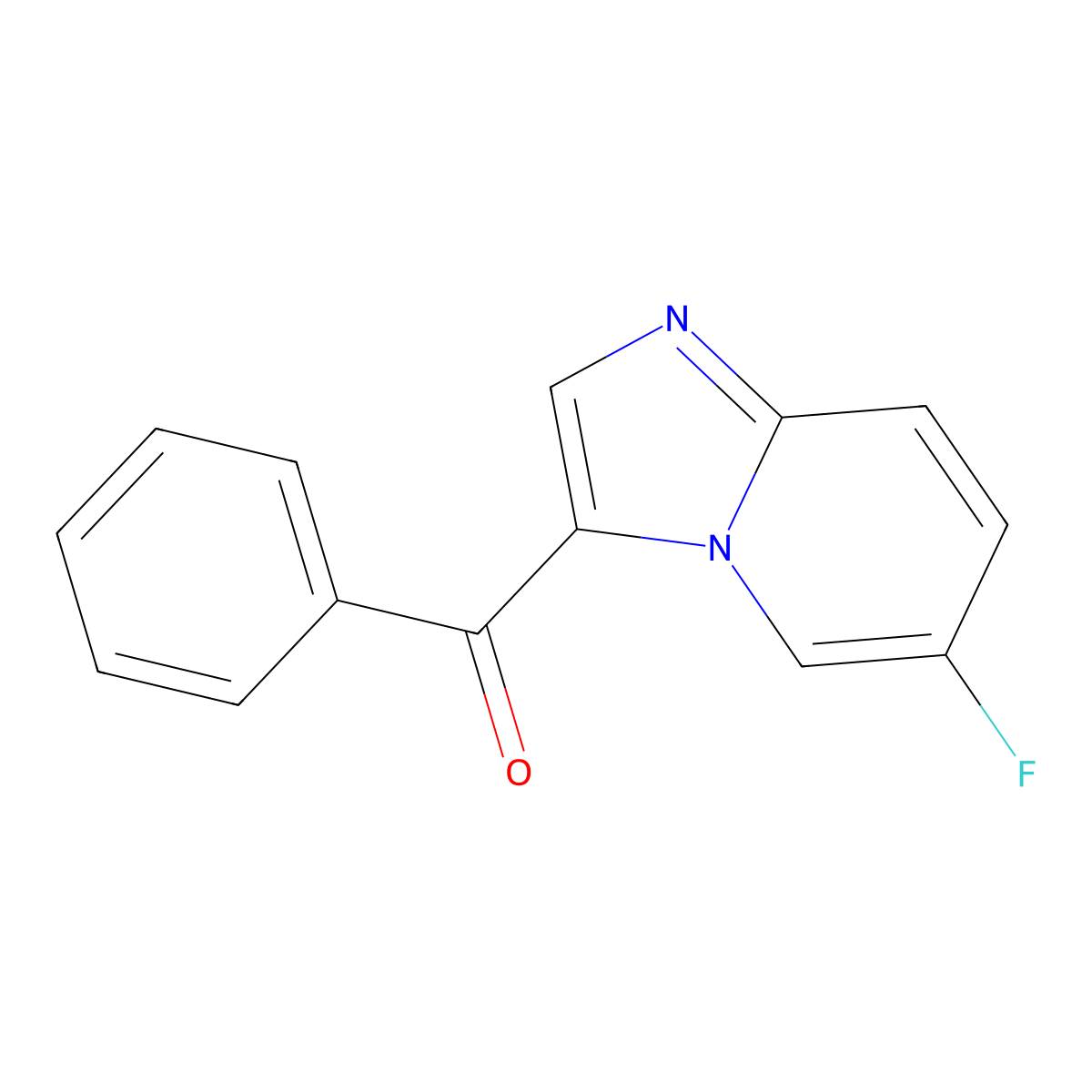 (6-Fluoroimidazo[1,2-a]pyridin-3-yl)(phenyl)methanone molecular structure, CAS 1634647-80-5